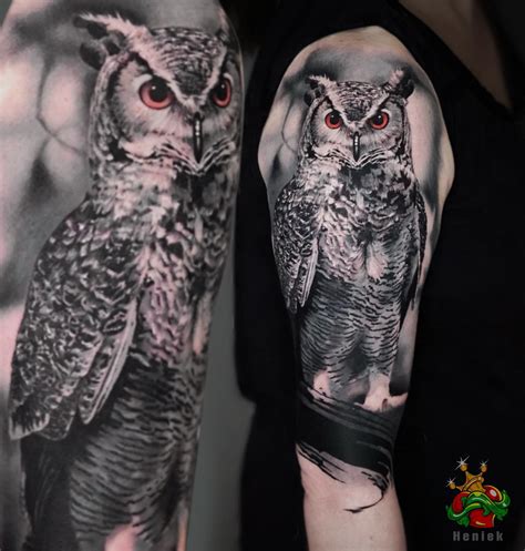 owl tattoo|realistic owl tattoos for men.